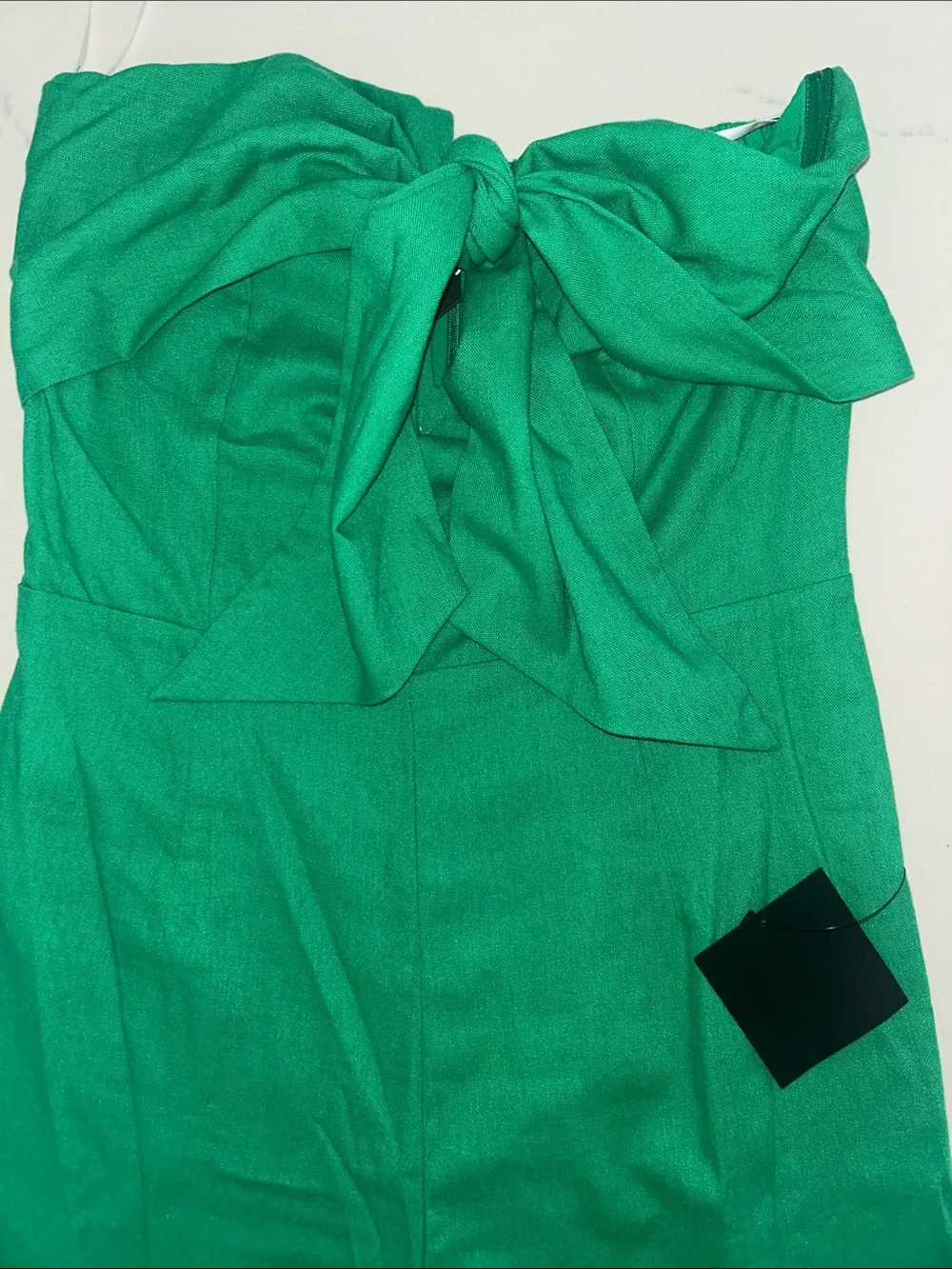 Lulus Sunshine Aura Green Tie-front Strapless Jumpsuit - Size M - Picture 2 of 9